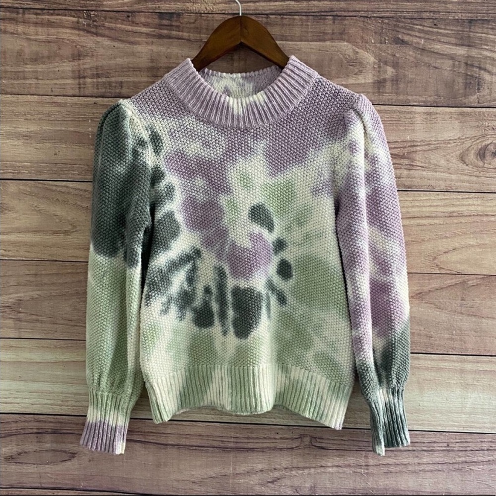 Madewell XXS Tie Dye Puff Sleeve Sweater